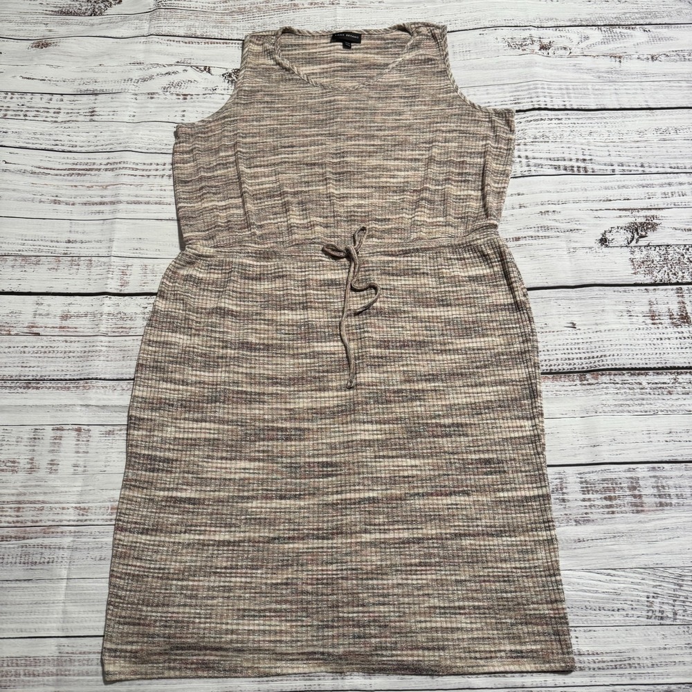 Lane‎ Bryant Summer Dress Surplice Smocked Waist Beige Women's Size 26/28